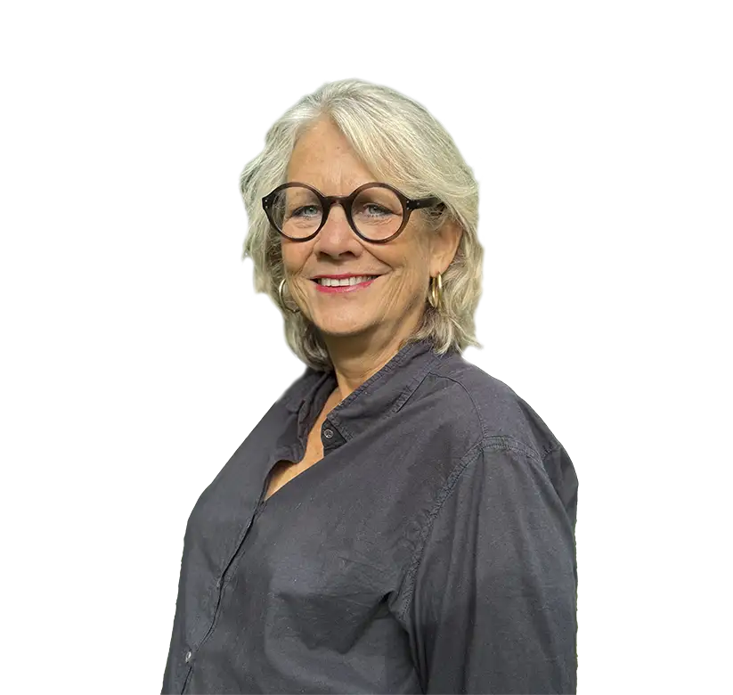 Woman looking smiling in camera
