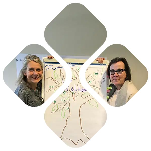 Executive Coaching partners twee vrouwen met een flipchart
